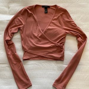 Mauve Soft Crossover Long Sleeve